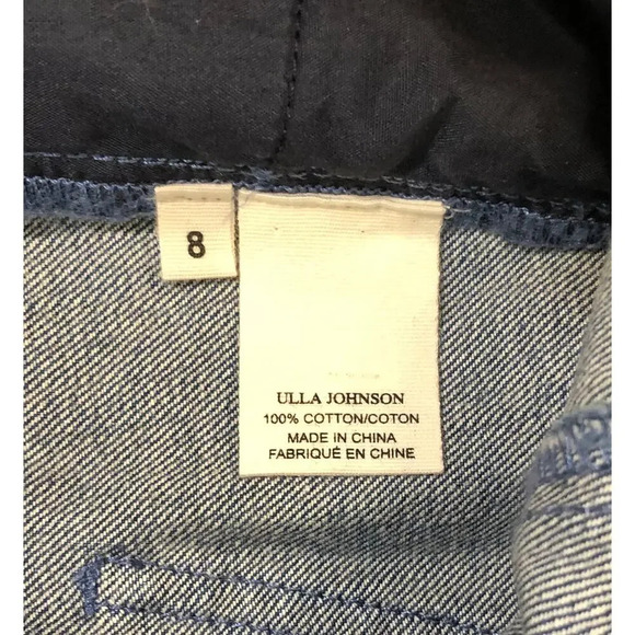 NWT Ulla Johnson Alex Mid-Rise Lace-Up Medium Wash Flared Leg Jeans Size 8 - Picture 6 of 6